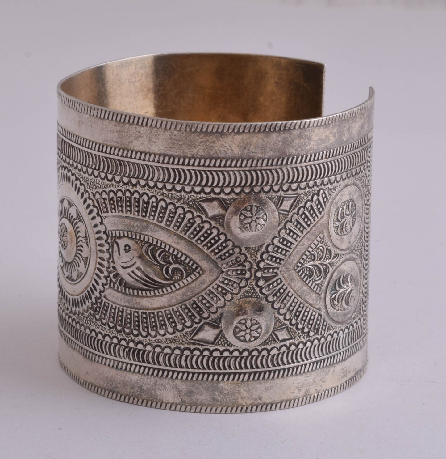 Vintage berber Bedouin silver bracelet Cuff-Lybia