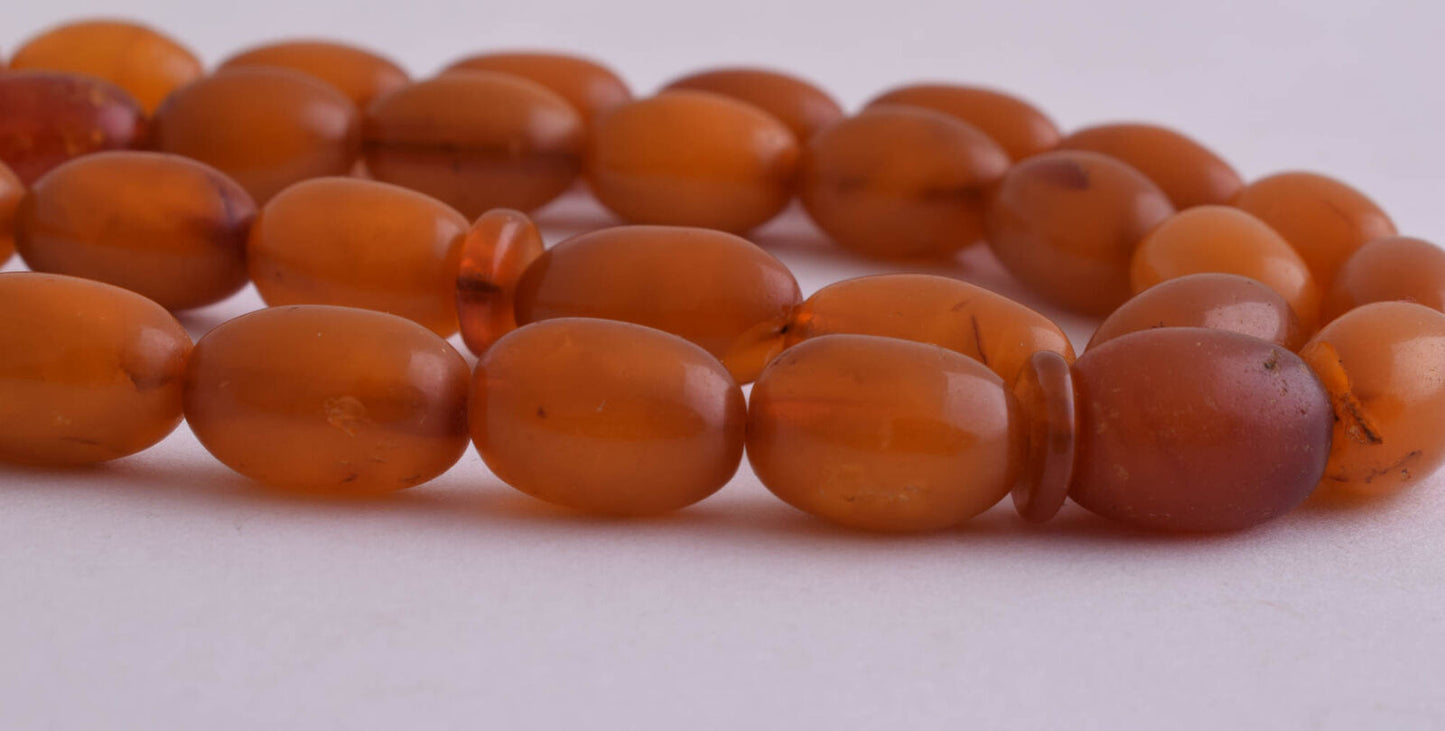 Antique natural butterscotch Amber kahraman Prayer Beads-Bernstein