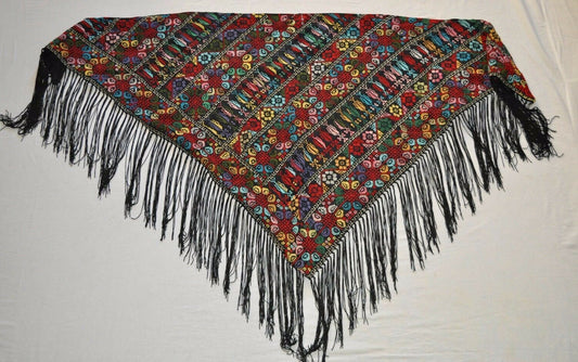 Palestinian Scarf, Embroidered Shawl, Egyptian Shawl, Bedouin Scarf, Hand Woven