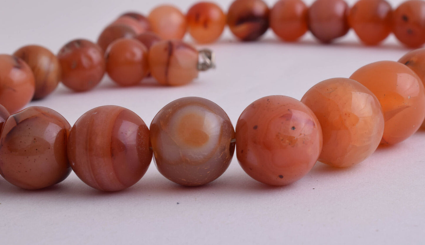 Vintage Carnelian Agate beads Necklace-trade beads-middle eastern-220 gram