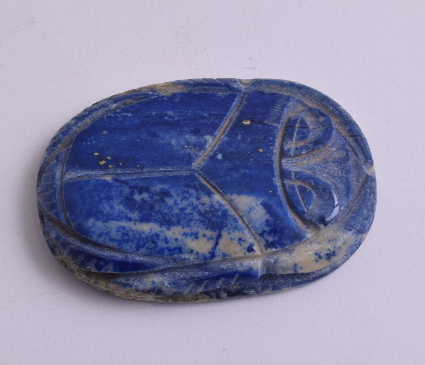 Egyptian Scarab-Carved Egyptian Lapis Lazuli Scarab- 2.4" / 62 grams