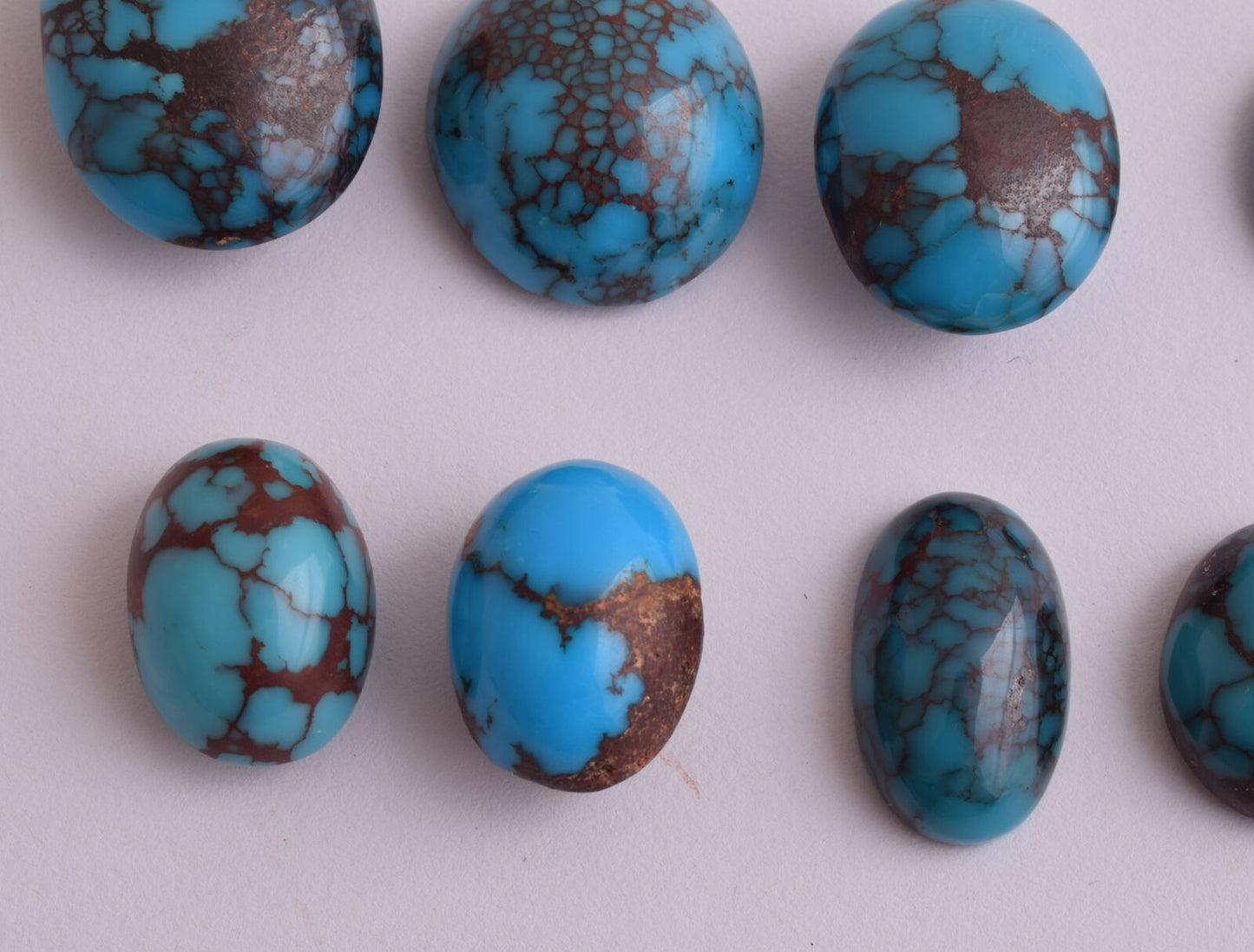 Egyptian Turquoise spiderweb Cabochon/ 8 Cab cabochon stone- 212 Carats-Lot