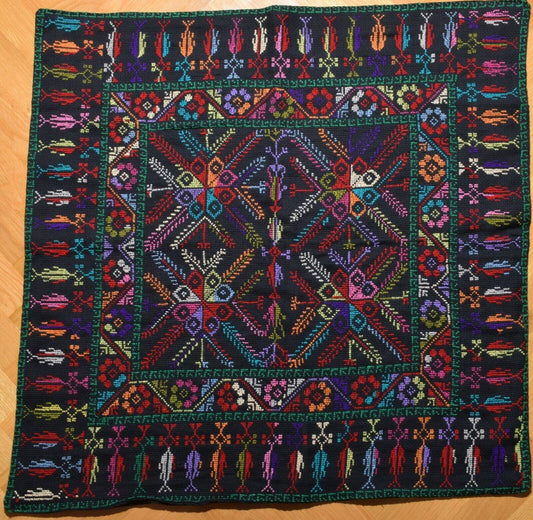 Hand Stitched embroidered Egyptian Palestinian Bedouin Tablecloth