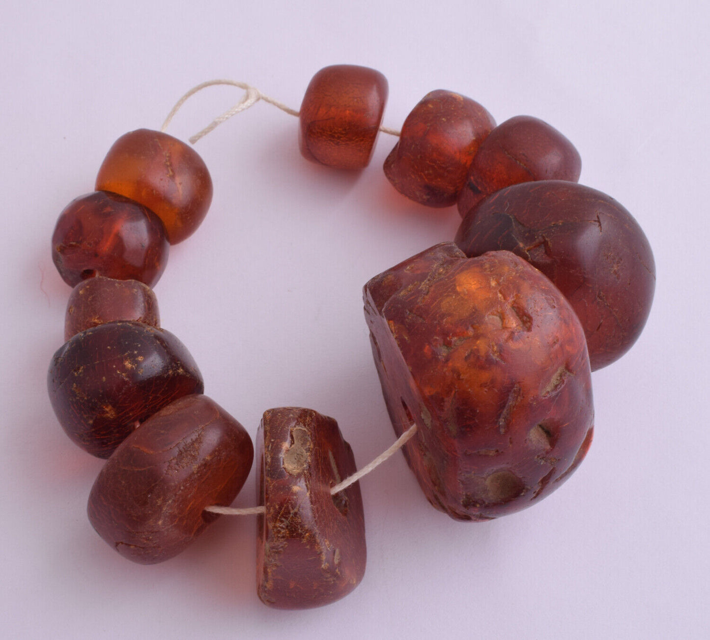 Vintage Natural genuine moroccan berber amber beads-74 gram