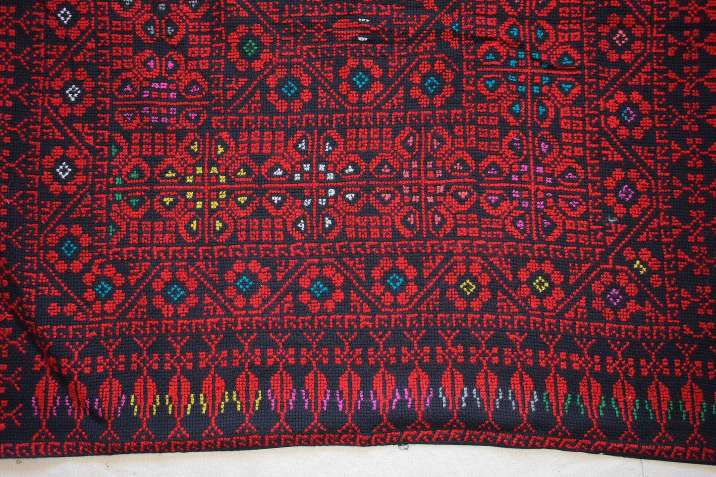 Egyptian Palestinian Bedouin Tablecloth-Hand Stitched embroidered  Tablecloth