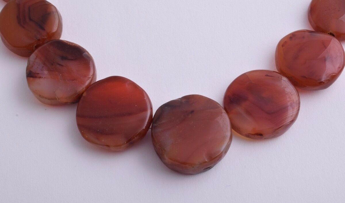 Vintage Old Carnelian Agate beads Necklace-trade beads strand-middle eastern
