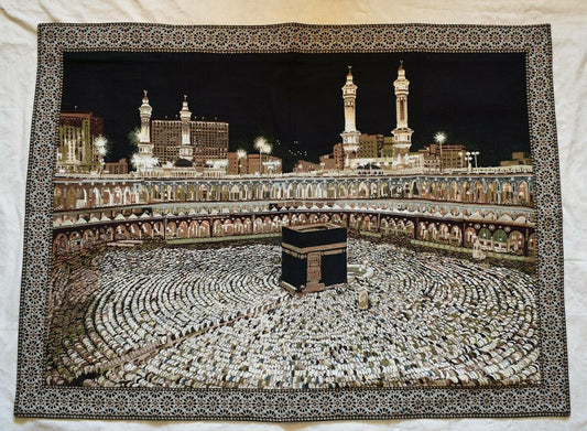 Kaaba, Mecca, Hajj Islamic Quran Gobelin wall hanging tapestry Art