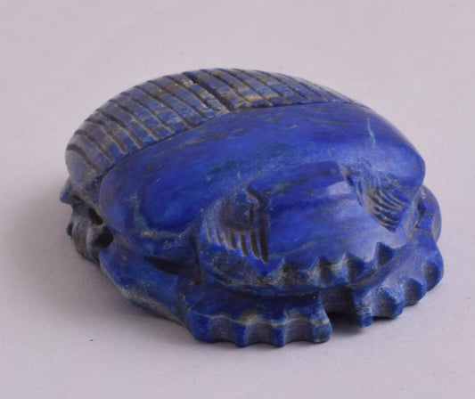 Egyptian Scarab-Carved Egyptian Lapis Lazuli Scarab- 2.3" /  68 gram