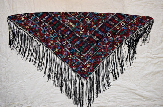 Palestinian Scarf, Embroidered Shawl, Egyptian Shawl, Bedouin Scarf, Hand Woven
