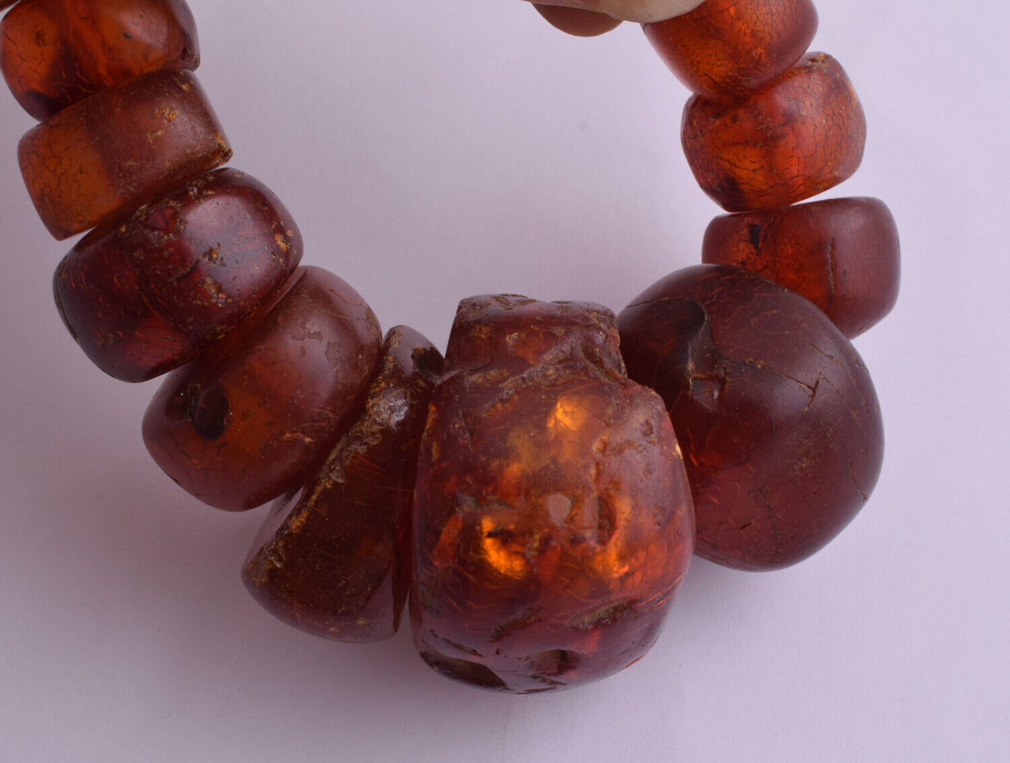 Vintage Natural genuine moroccan berber amber beads-74 gram