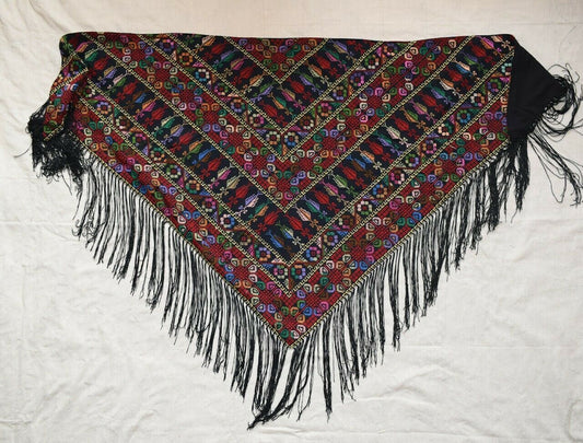 Palestinian Scarf, Embroidered Shawl, Egyptian Shawl, Bedouin Scarf, Hand Woven