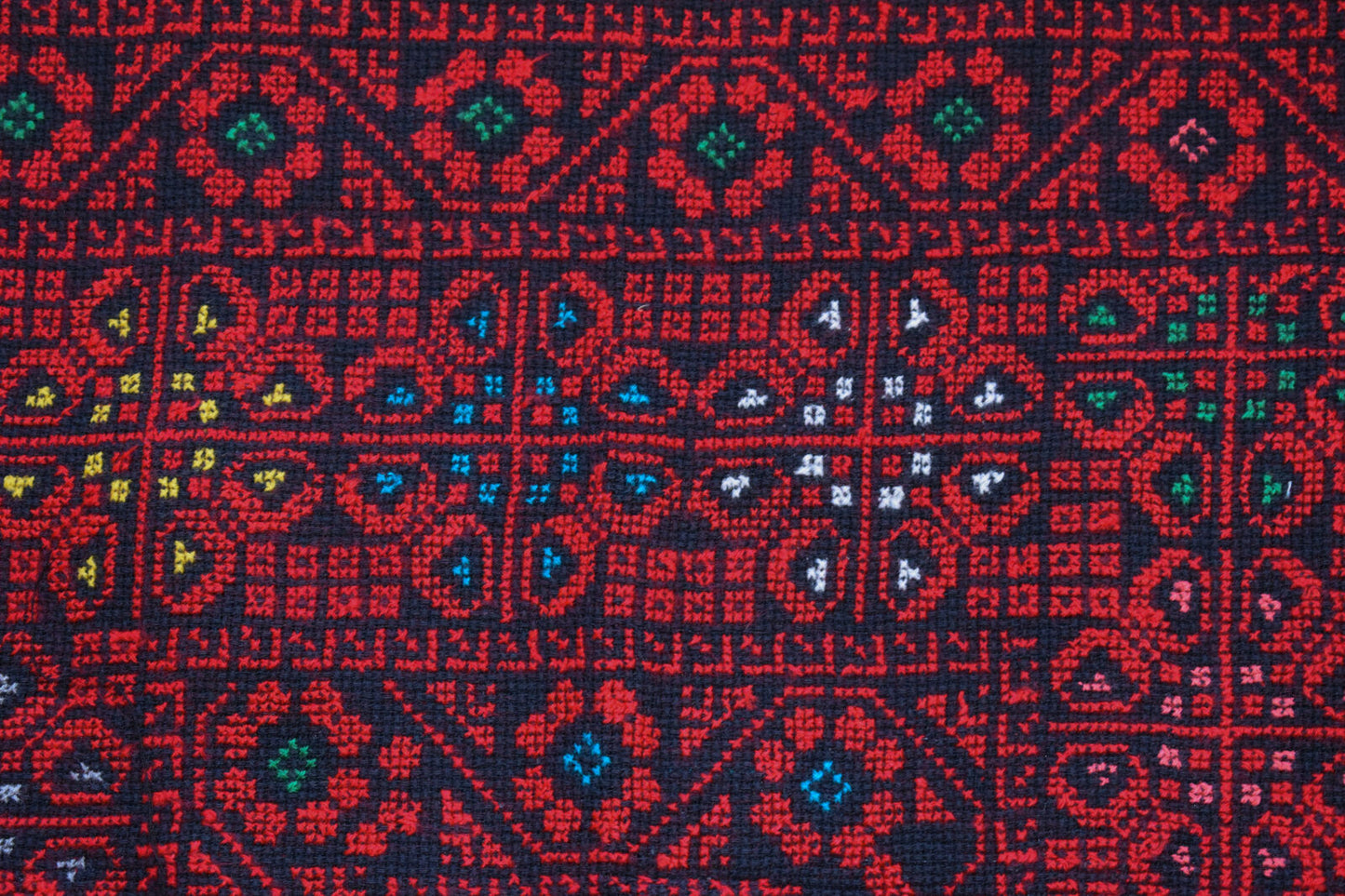 Egyptian Palestinian Bedouin Tablecloth-Hand Stitched embroidered  Tablecloth