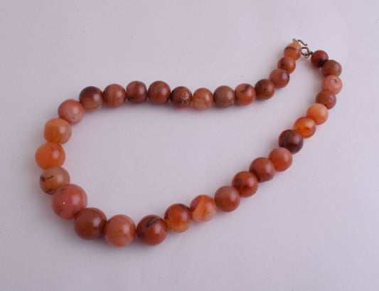 Vintage Carnelian Agate beads Necklace-trade beads-middle eastern-220 gram